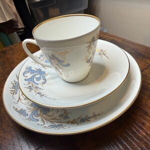 Porsgrund Norway Seljord pattern demitasse cup and saucer.
